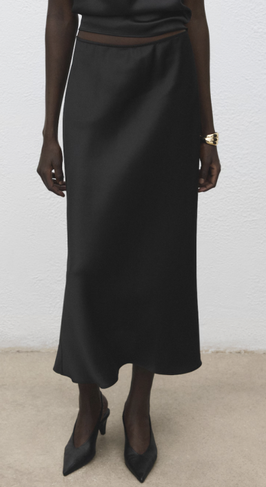 Alleskönner! Langer Satinrock von Mango. Claudia Bessler Stylist Frankfurt am Main